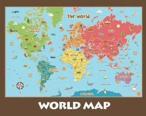 World Map Poster 16×20