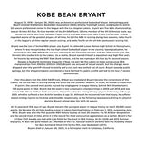 Kobe Bryant 24x36 Poster and 2020 Kobe Bryant Calendar