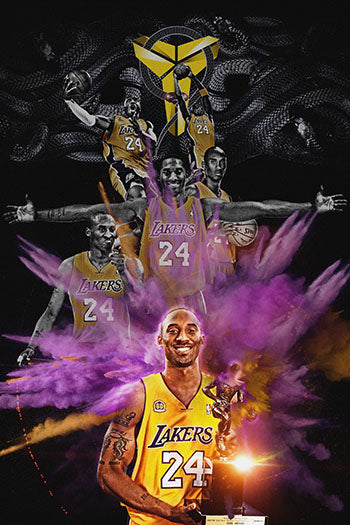 Poster Kobe Bryant 24 Lakers Kobe Bryant MAMBA FOREVER Los Angeles